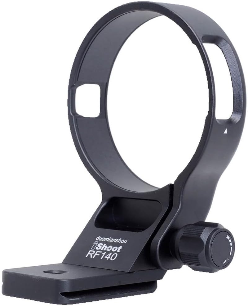 iShoot Metal Tripod Mount Ring Lens Collar Compatible with Canon RF 100-400mm f/5.6-8 is USM, Lens Support Holder Bracket Bottom is Arca-Swiss Fit Quick Release Plate Feature Dovetail Groove - Image 1